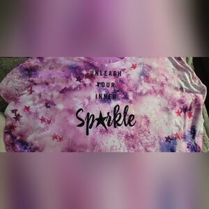 Justice Pink and Purple Star Poncho